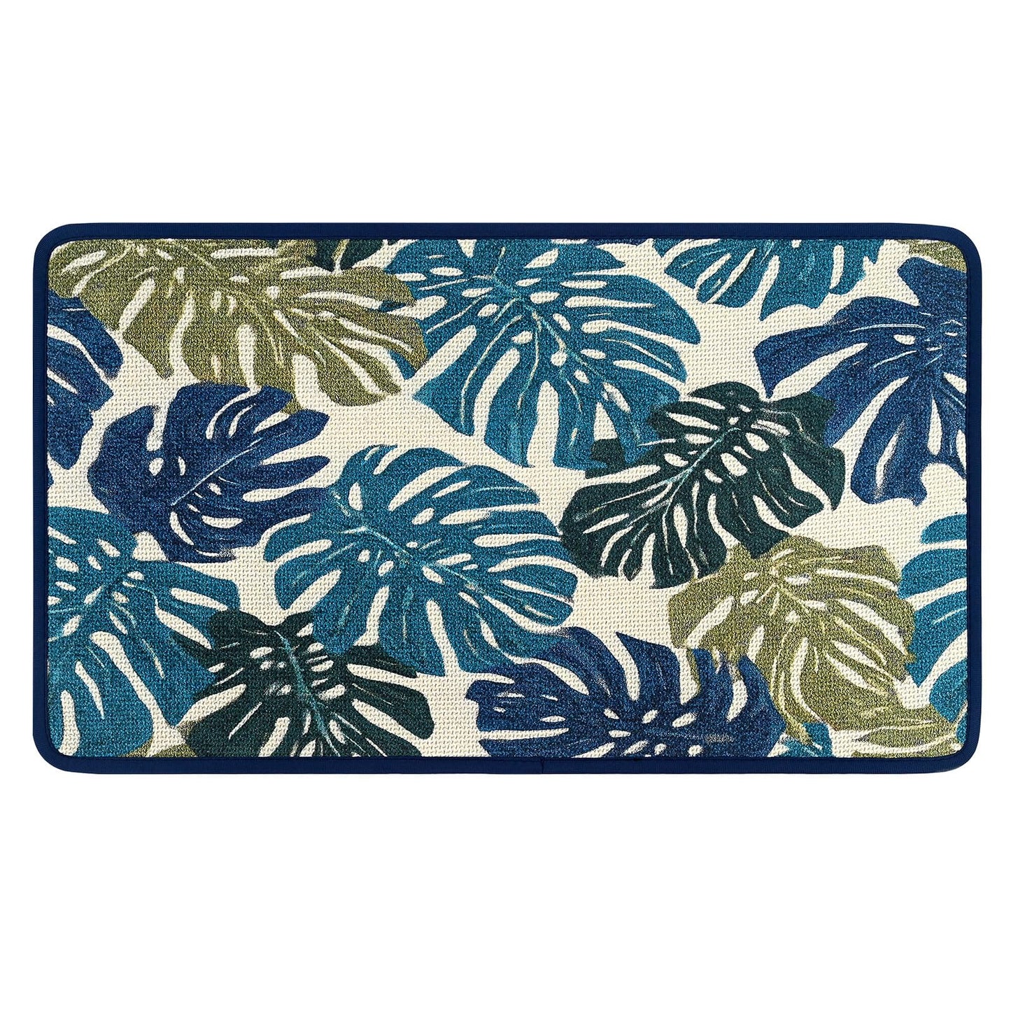 Worltoldb Palm Tree Leaves Door Mat Indoor Outdoor Entrance Floor Mats Non-Slip Washable Decor Rugs 27x15 Inch