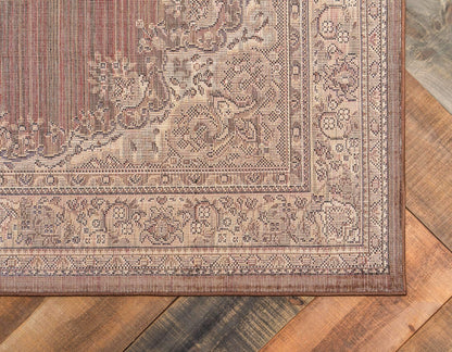 Unique Loom Reza Collection Traditional Persian Style Area Rug, 9 x 12 ft, Brown/Ivory