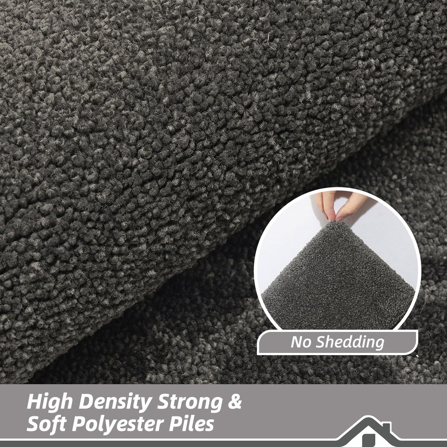 BEQHAUSE Door Mat Indoor Entrance Dirt Trapper Rugs for Entryway Non Slip Welcome Mat Absorbent Floor Mat Low Profile Washable Front Doormat for Dirty Paws, 32" x 48", Black