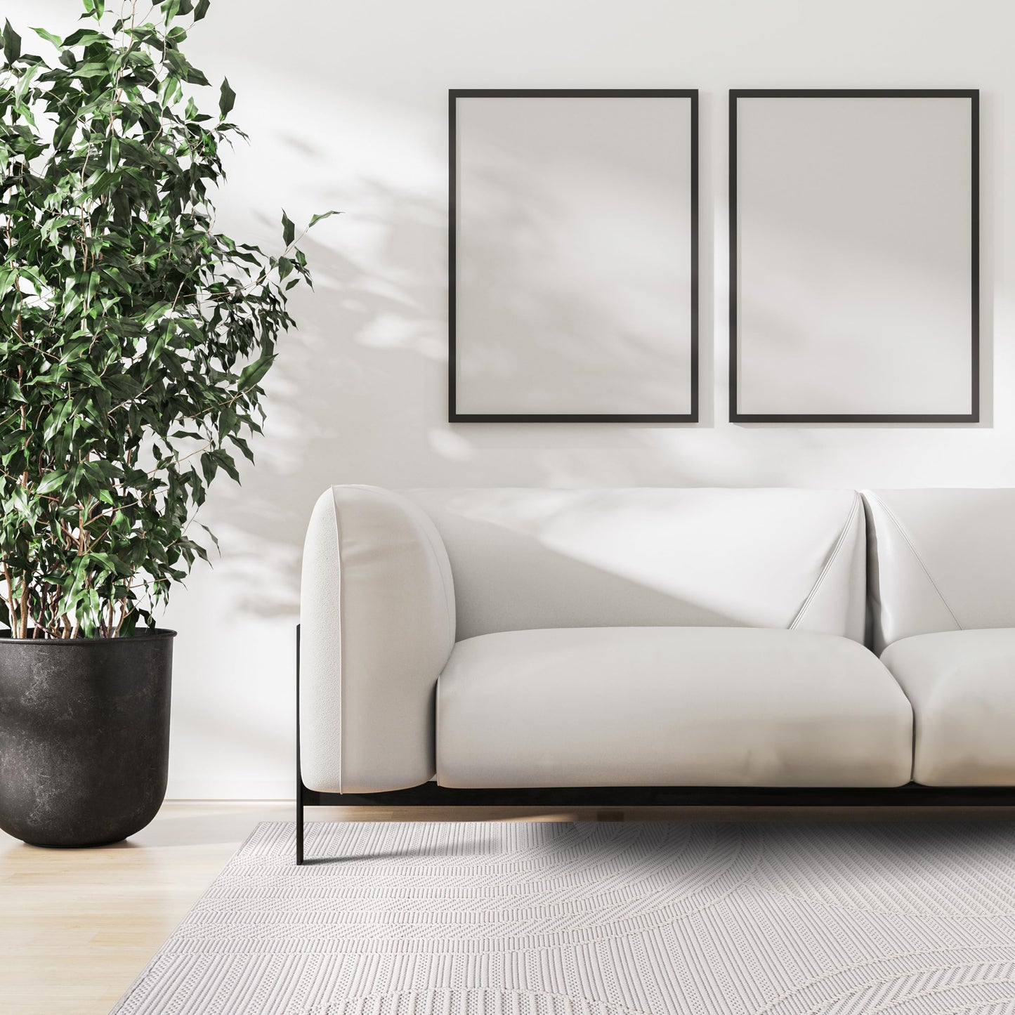 CAMILSON Micro Loop Rug 8x10 Modern Luxury Geometric Arch Area Rugs Soft High and Low Pile Stain Resistant Easy-Cleaning Non-Shedding for Living Room Indoor Carpet (8 x 10 / White)