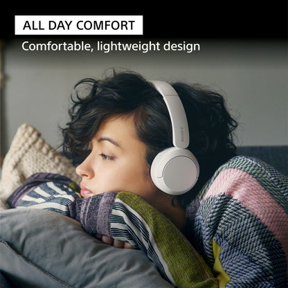Sony WH-CH520 Wireless Headphones Bluetooth On-Ear Headset with Microphone and up to 50 Hours Battery Life with Quick Charging, Blue