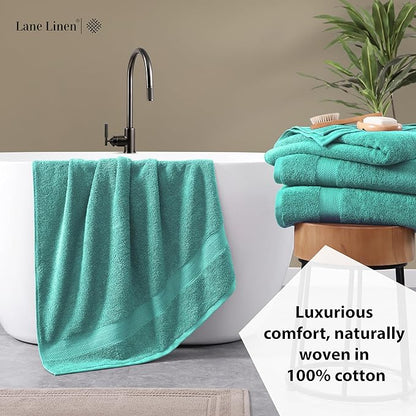 LANE LINEN 100% Cotton Premium Bath Sheets Set of 4