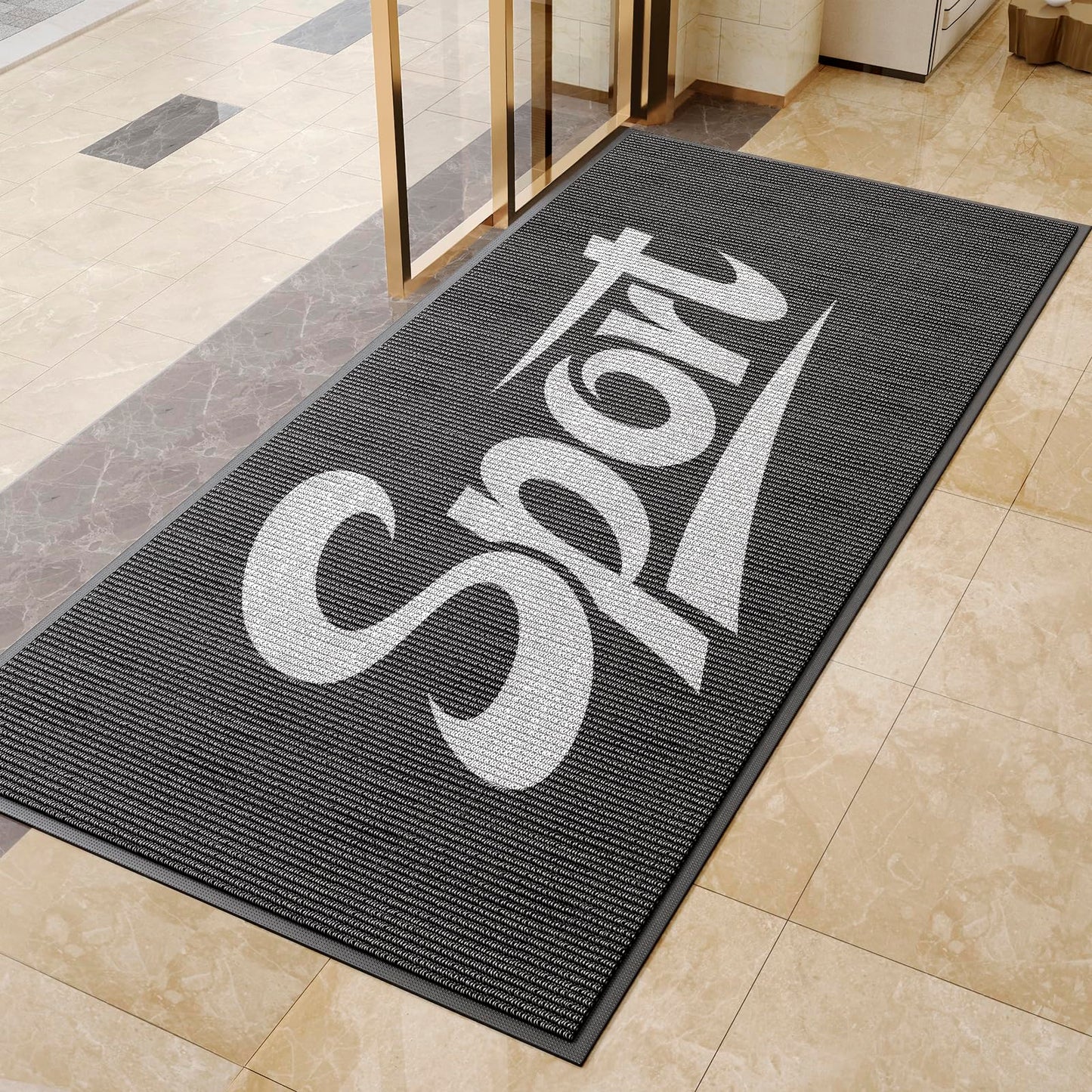 XDFKUUL Custom Welcome Mat with Any Logo Text Commercial Floor Mat Welcome Doormat, Non-Slip Rugs for Business Indoor Outdoor