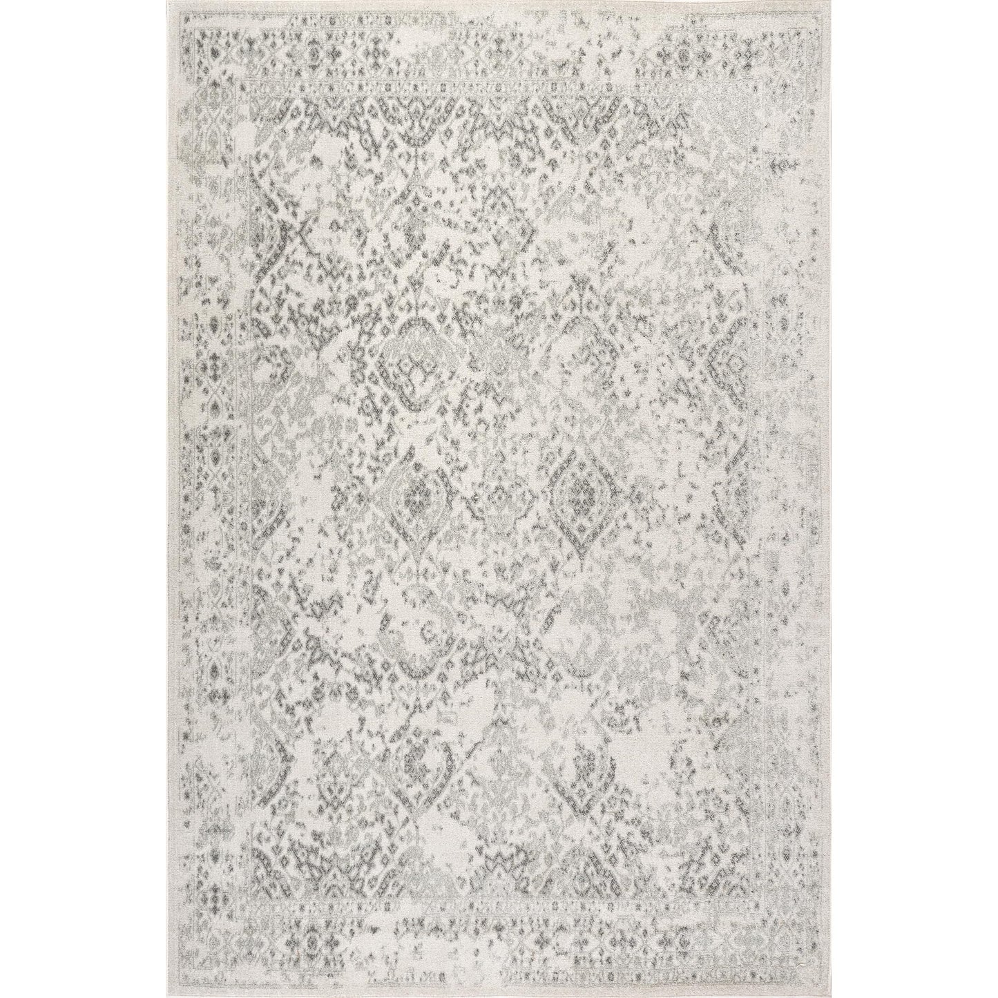 nuLOOM Odell Faded Vintage Area Rug, 4' x 6', Ivory, Rectangular, 0.47" Thick