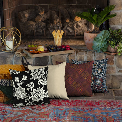 Arden Outdoor Toss Pillow, 2 Pack, 16 x 16, Rain-Proof, Fade Resistant Pistachio Botanical
