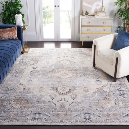 SAFAVIEH Area Rug 8x10 - Oregon Collection - Large - Beige & Grey, Oriental Distressed Design, Non-Shedding & Easy Cleaning, Ideal for Living Room, Bedroom, Office, Dining Space (ORE898B)