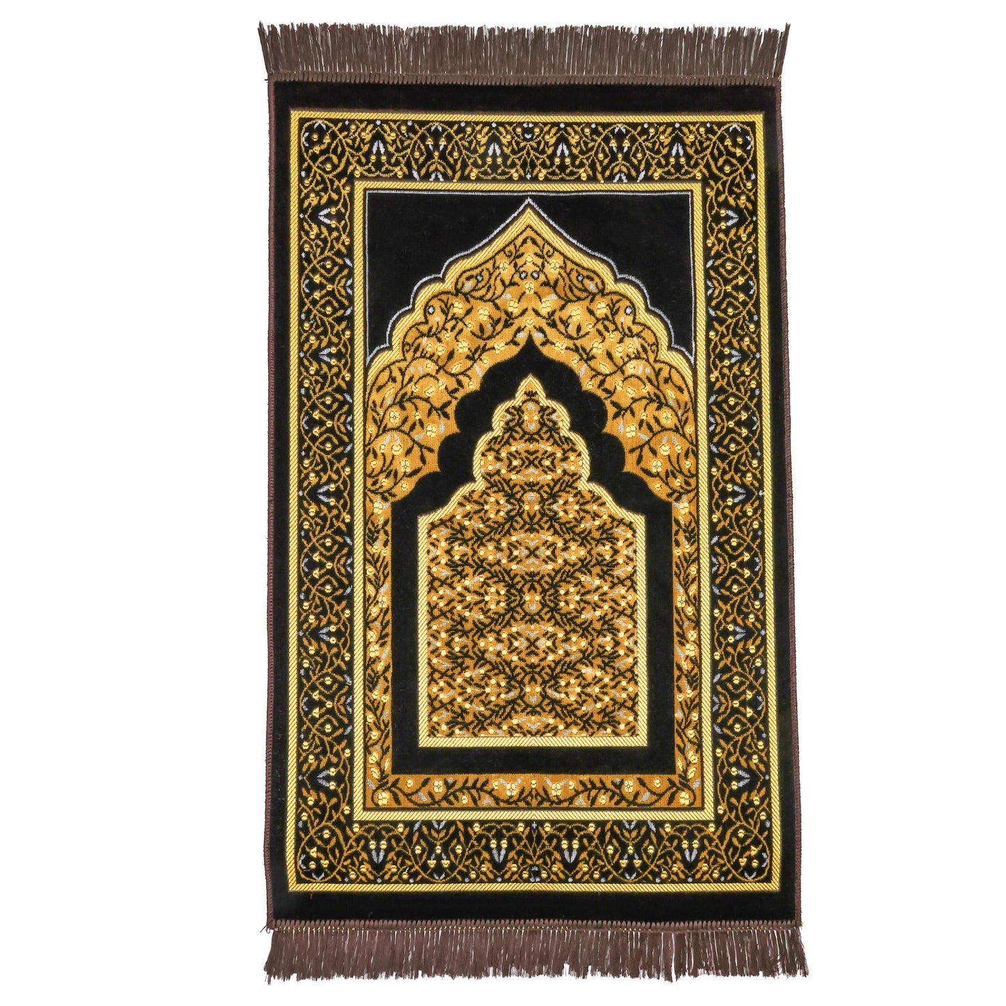 FIRASET Muslim Prayer Rug, Soft Plush Thin Islamic Prayer Mat, Janamaz, Sajada, Praying Carpet, Islamic Gift, Foldable Portable Turkish Prayer Mat for Men&Women, Lightweight Travel Prayer Rug, 26"x43"