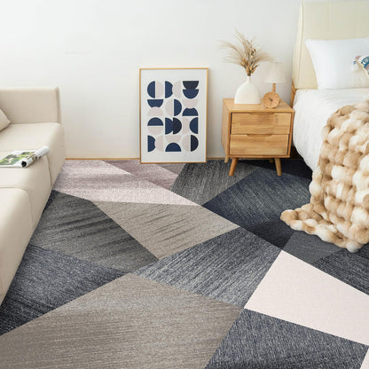 HOMFINE Washable Modern Area Rug - Geometry Style 6x9 Rugs for Living Room, Bedroom, Machine Washable Rug Soft Non Slip Non Shedding Area Rug - Green, 6'x9'