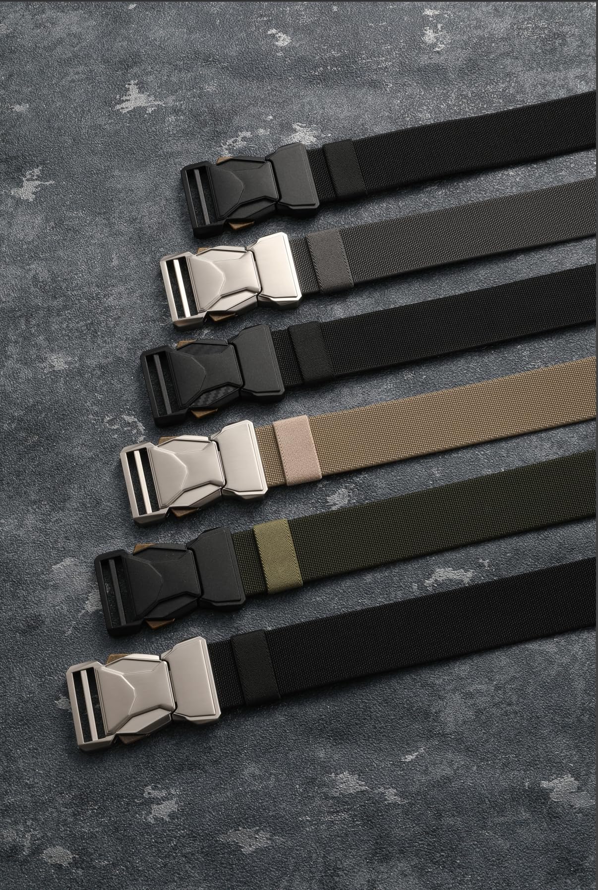 CHAOREN Stretch Tactical Belt Men - 1.5" Nylon Work Belt for Military EDC - Quick Release for Utility EMT Hiking