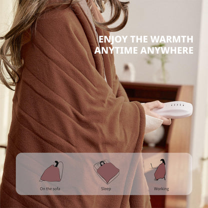 Heated Blanket-Electric Blanket,50"x60" Soft Heated Throw Blanket with 5 Heating Levels & 3 Hours auto-Off,Over-Heat Protection Fast-Heating,Machine Washable（Purple）
