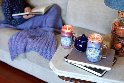 Our Own Candle Company Caramel Pecan Scented Mini Mason Jar Candle, 3.5 Ounce (4 Pack)