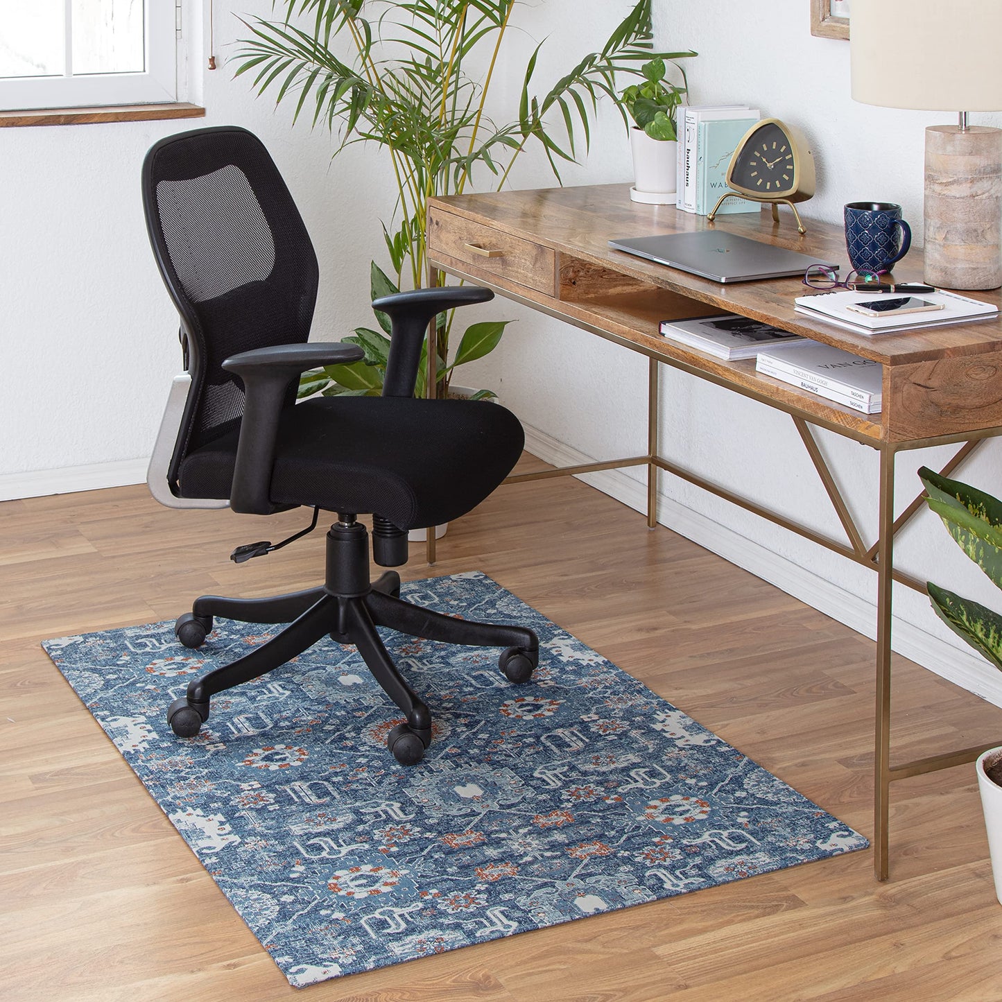 Anji Mountain Rug'd Office Chair Mat for Carpet & Hardwood Floor - Jacquard Woven, Anti-Slip Backing, Low Pile, Floor Protector Desk Chair Mat, Office Rugs for Rolling Chairs (Alta - 36" x 48")