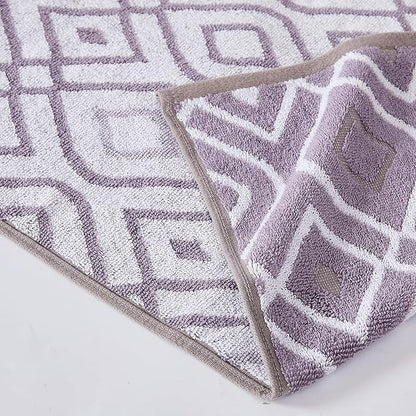 Modern Threads Oxford 6-Piece 100% Cotton Towel Set – Yarn Dyed Jacquard &