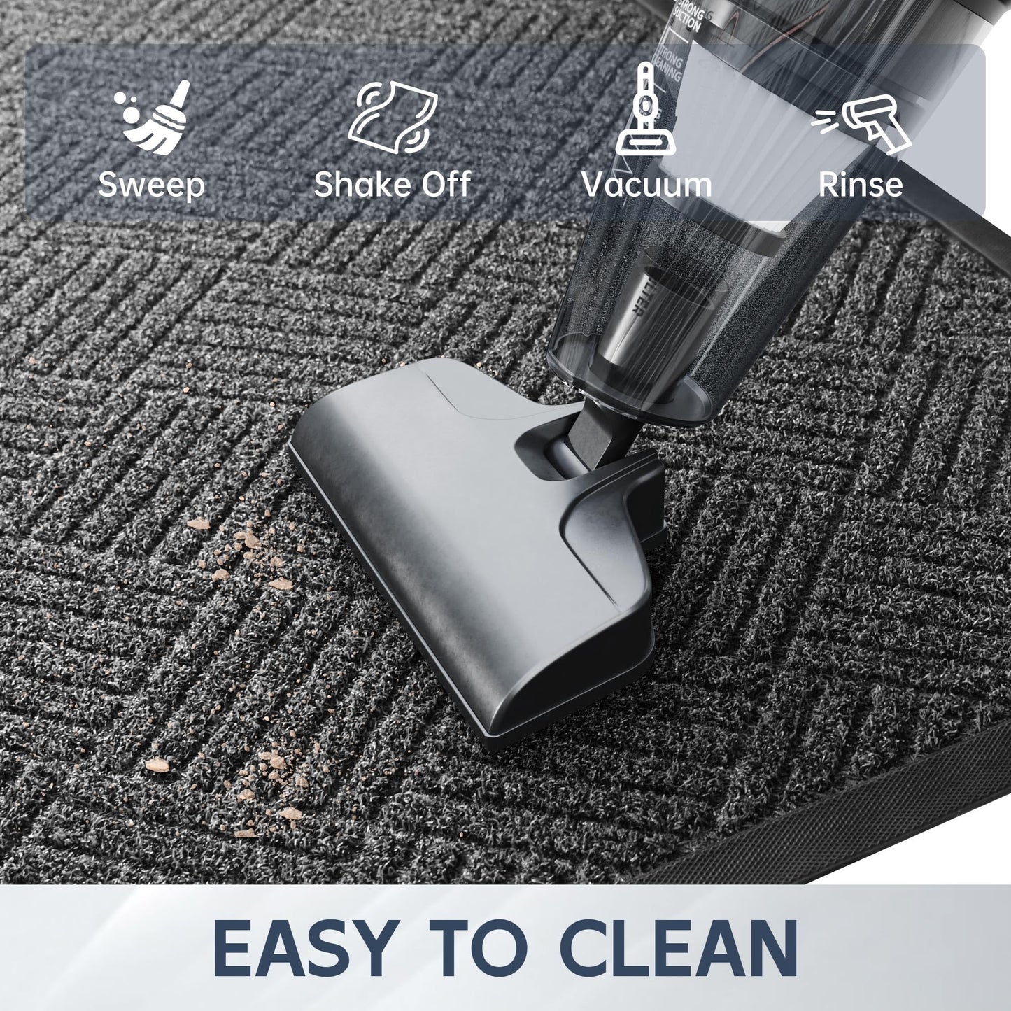 Futurwit Front Door Mat, 5' x 3' Heavy Duty Indoor Outdoor Doormat, Non-Slip Backing Welcome Mats for Entryway, Low Profile, Commercial Door Mats