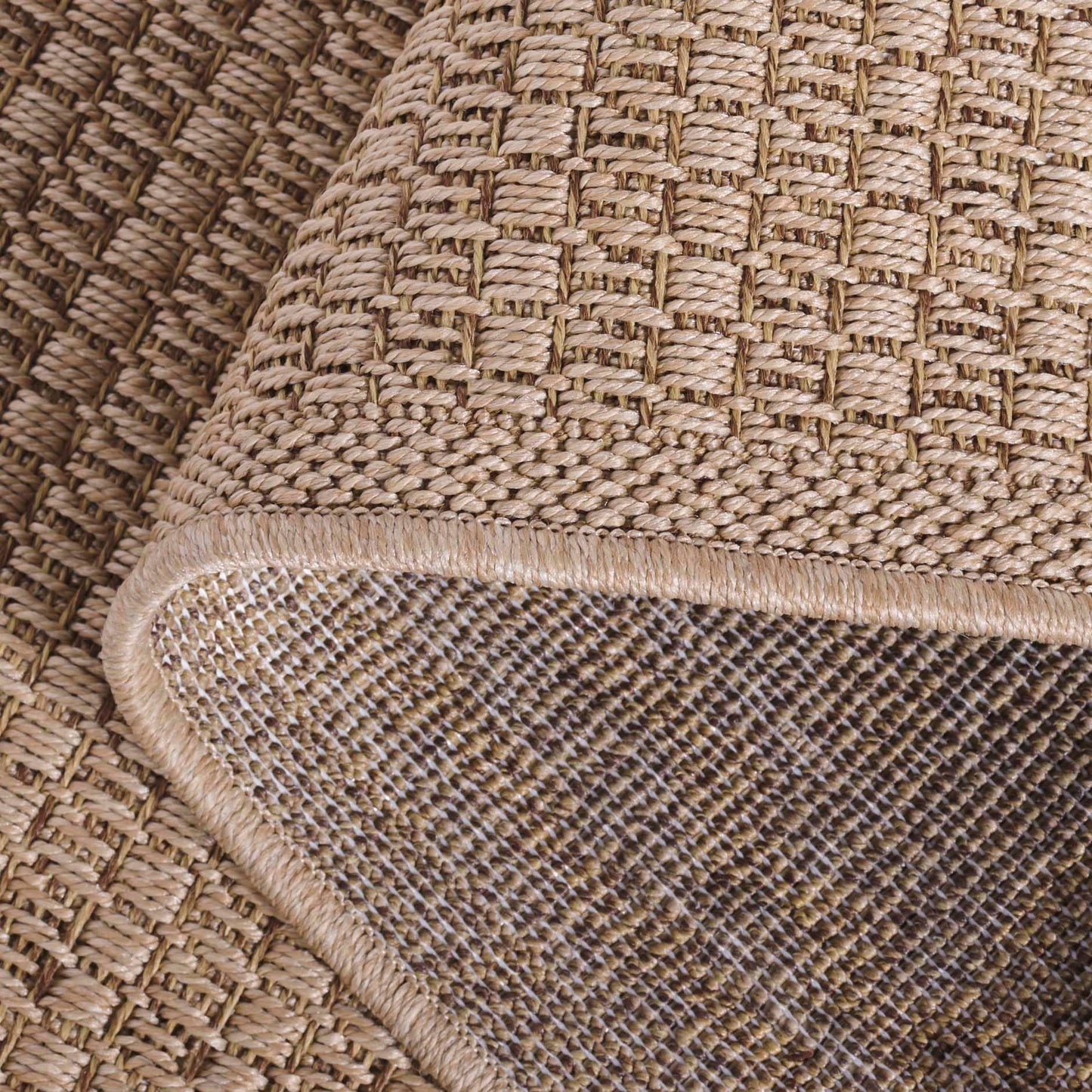 SAFAVIEH Washable Rug Outdoor Atrium Sisal Collection - 4' x 6', Beige, Non-Shedding & Easy to Clean, Ideal for Patio, Backyard, Mudroom (ATM101B)