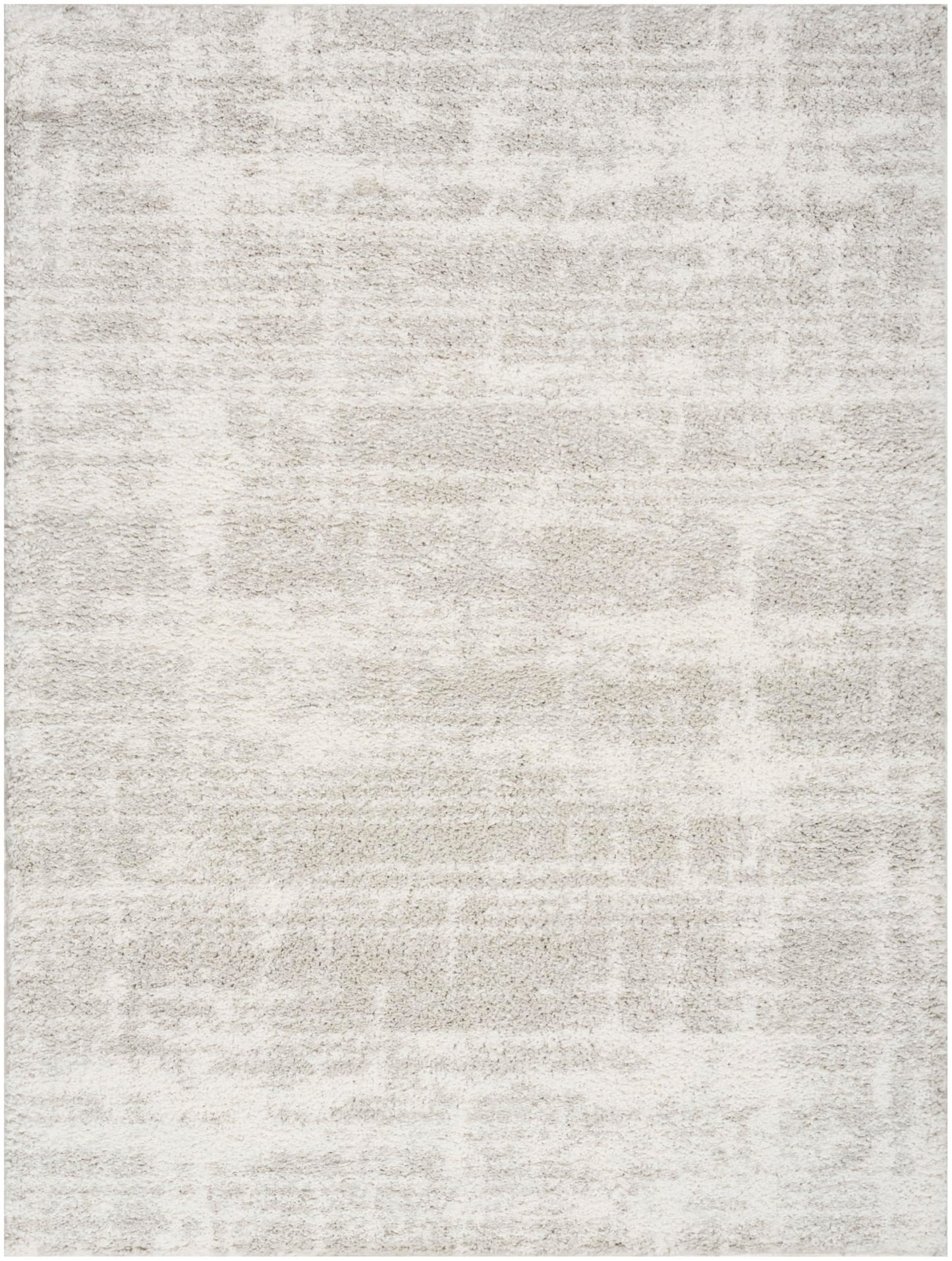 Nourison Home Modern Shag Ivory Grey 5'3" x 7' Area Rug - Easy Clean, Non Shedding, Bed Room, Living Room, Dining Room, Kitchen (5' x 7')