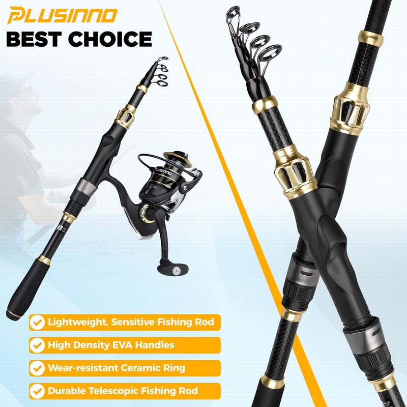 PLUSINNO Fishing Backpack, Fishing Bag, Waterproof Sling Tackle Bag For Fishing Gear With Rod Holder, Fish Gifts for Men