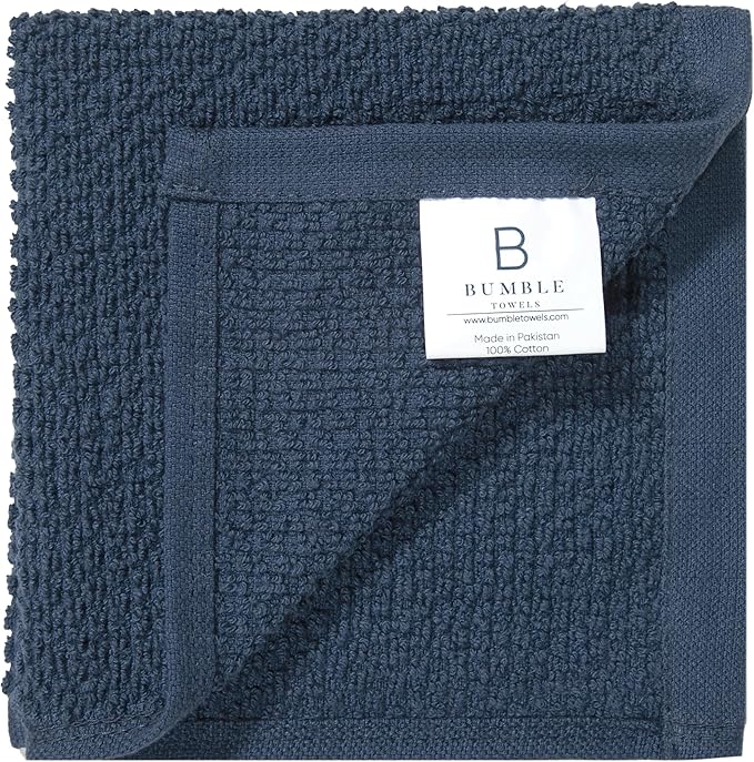 Bumble Premium Dish Cloths Towel 12"x12" | 100% Natural Ring Spun Cotton Tea