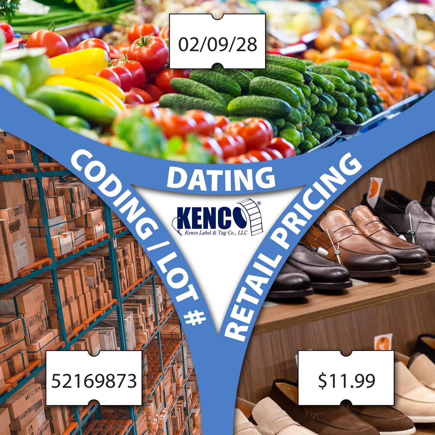 Kenco BK 1 Line Price Gun Kit - Includes 6,000 Labels, 2 Ink Rollers, Label Scraper - 8 Digit Labeler for Pricing, Dating, and Coding (BK-1 KIT Standard)