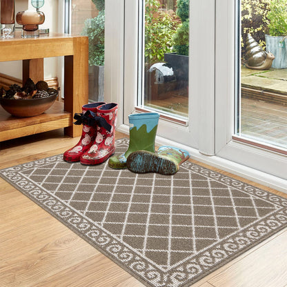 HEBE Indoor Door Mat 32"x48" Non Slip, Washable Welcome Mats for Front Door Entrance, Low Profile Dirt Trapper Doormat Entry Carpet for Entryway, Kitchen, Bathroom