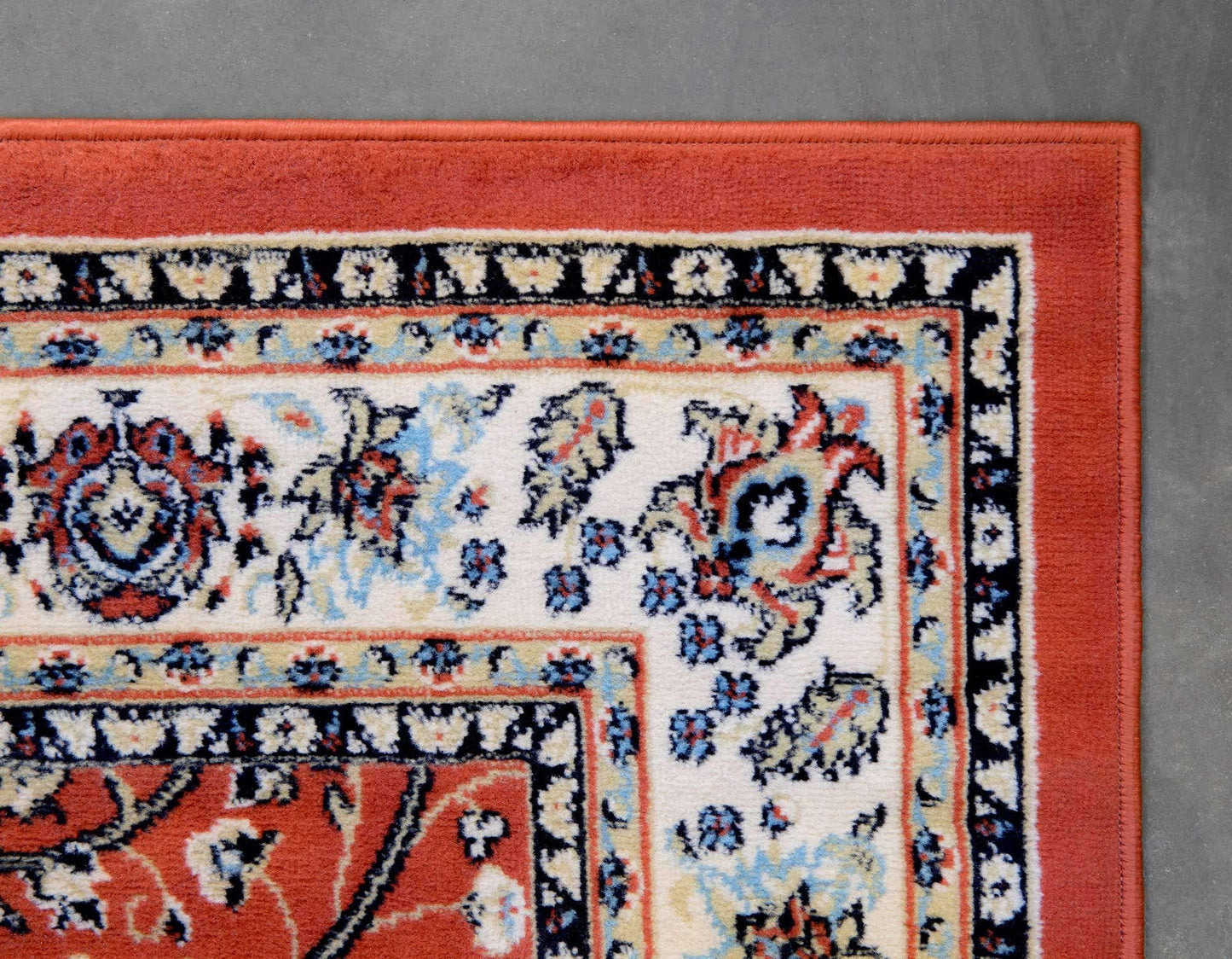Unique Loom Sialk Hill Collection Area Rug - Washington (4' 1" x 6' 1" Rectangle, Terracotta/ Cream)