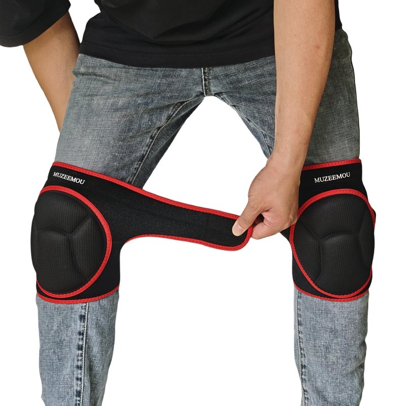 MUZEEMOU Knee Pads for Gardening,Flooring - Thick EVA Foam Cushion, Non-Slip Silicone & Adjustable Straps (S/M/L), Breathable Unisex Garden Kneeling Pad with Extended Comfort
