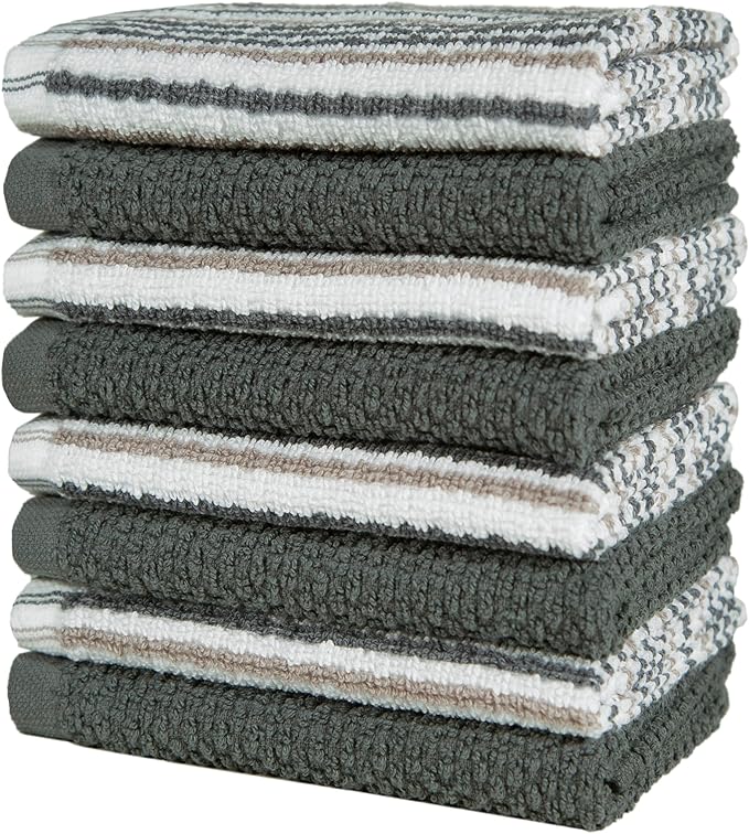 Bumble Towels Premium Dish Cloths 12"x12" | 100% Natural Ring Spun Cotton Tea