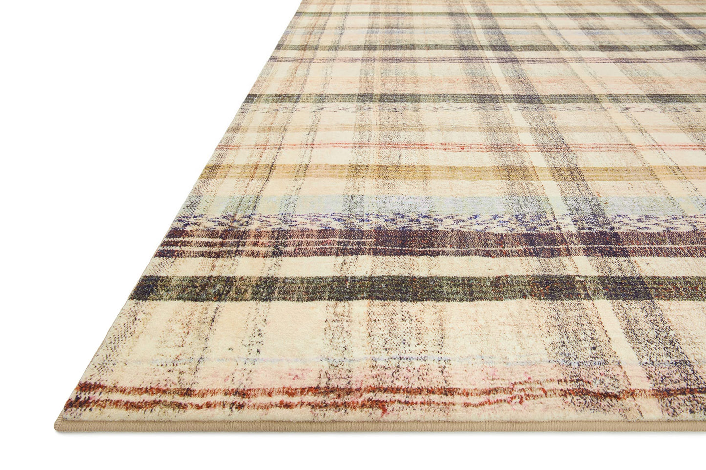 Loloi Chris Loves Julia Humphrey Collection HUM-02 Ivory/Multi 7'-3'' x 9'-3'' .38" Pile Height, Area Rug feat. CloudPile