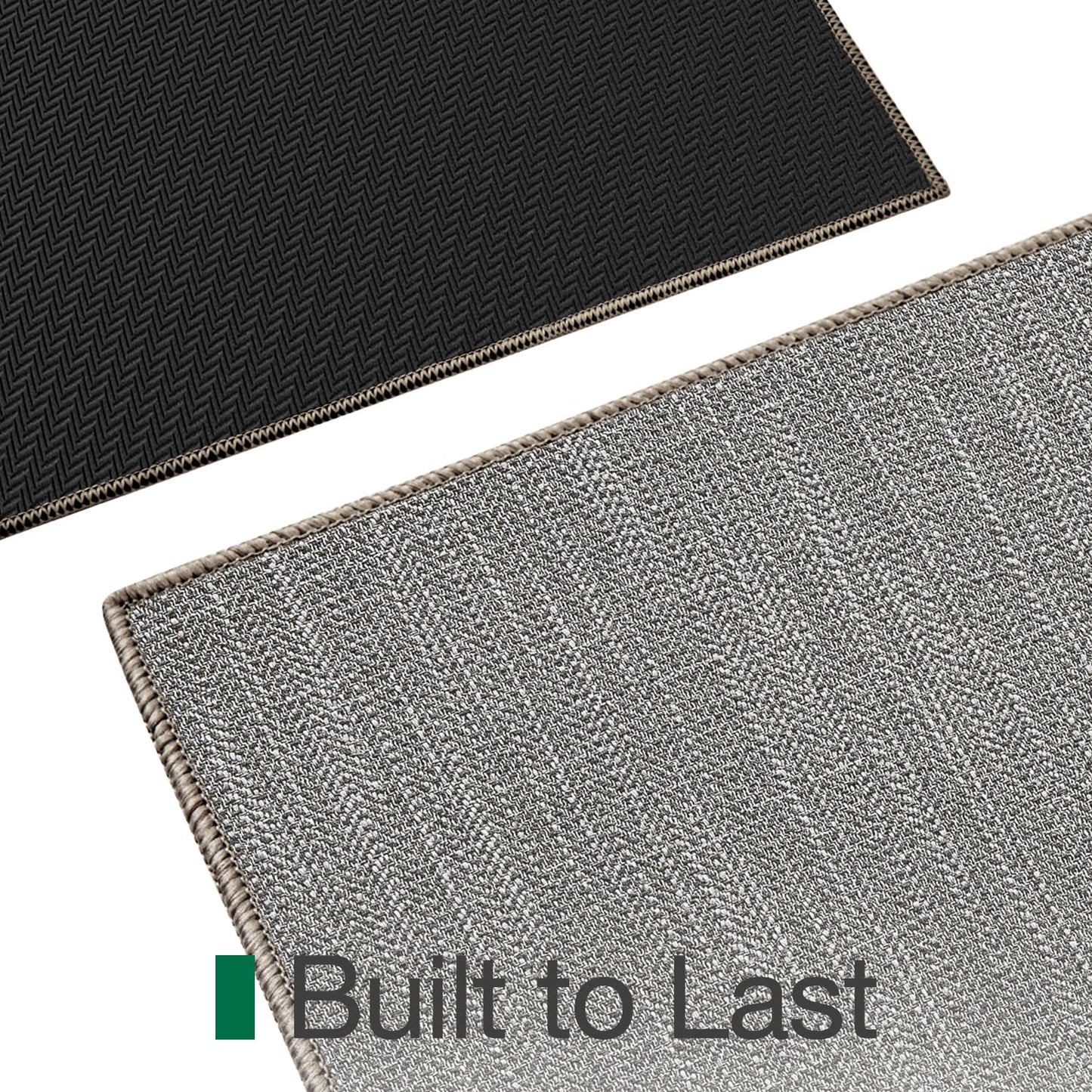 LUMI 17"x30" Ultra Thin Indoor Door Mat, Non-Slip Rubber Dirt Trapper