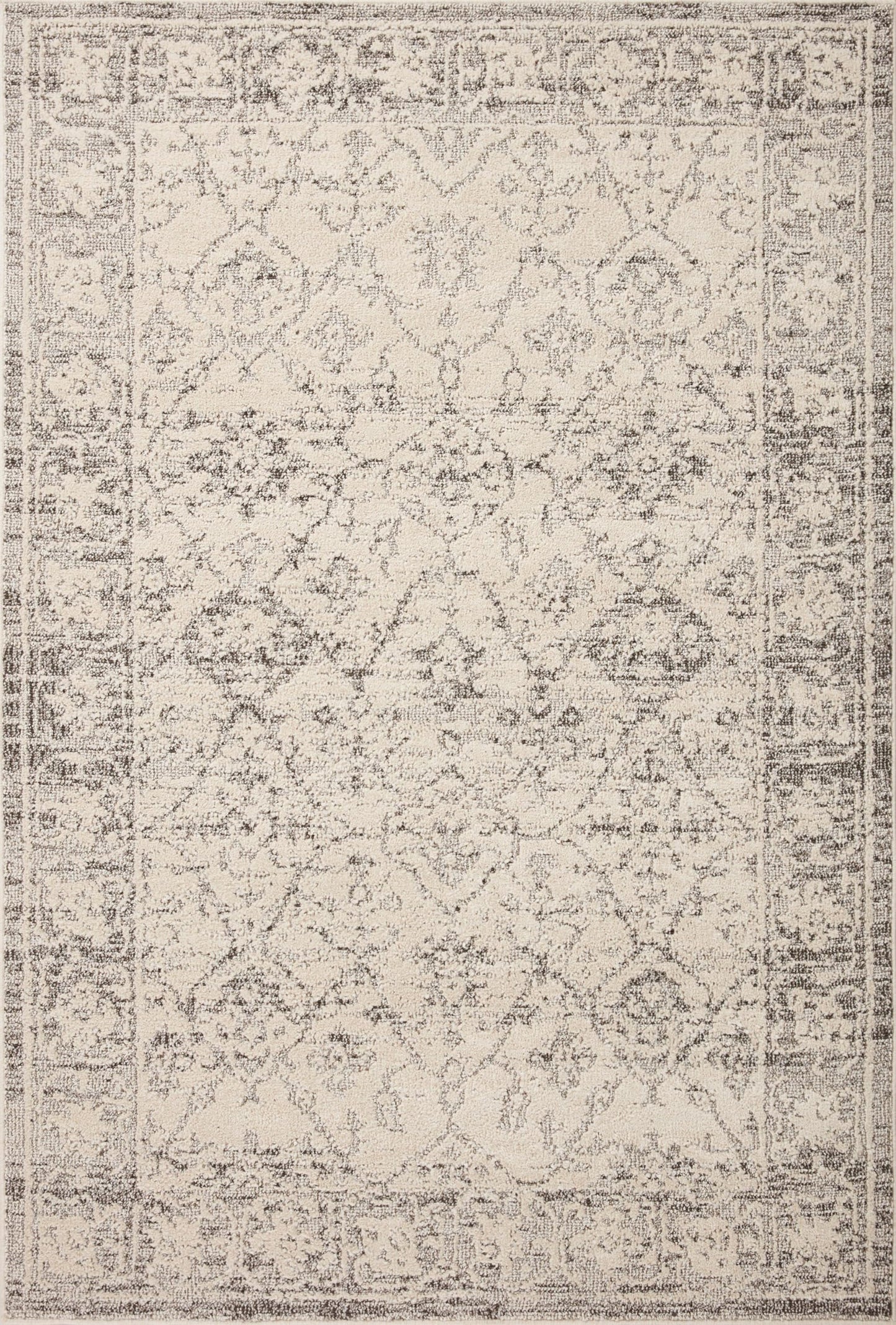 Loloi Magnolia Home by Joanna Gaines Gigi Collection GIG-02 Ivory/Stone 5'-3" x 7'-6" Area Rug