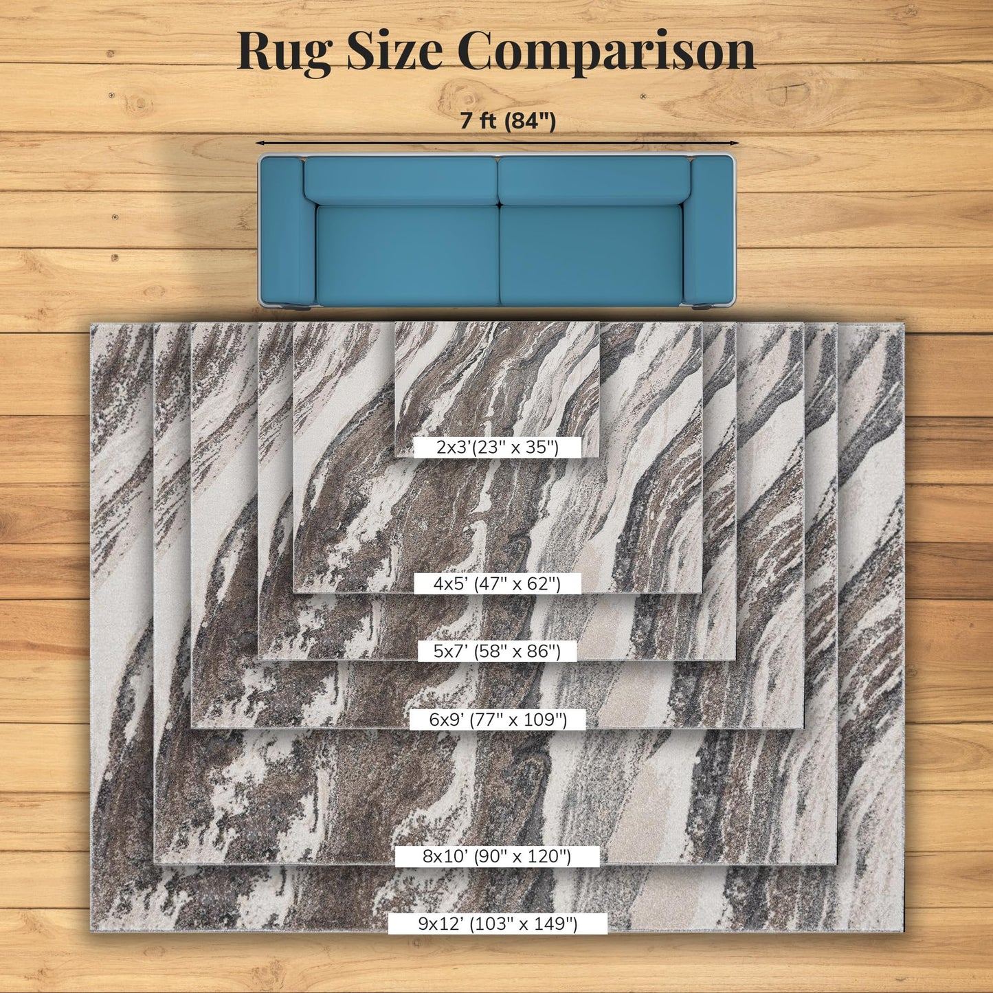 LUXE WEAVERS Lagos Collection 7983 Abstract Grey 4x5 Art Deco Area Rug