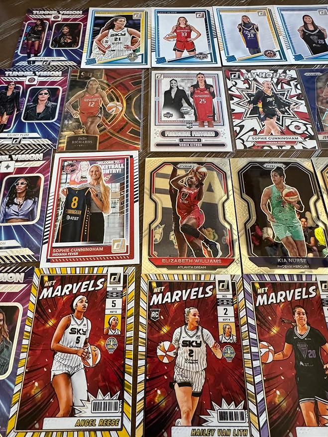 Freedom Cards Women's Basketball Trading Cards Starter Pack 100 Count Multi-Color WNBA Players Collection Assorted Cards with Potential Superstars