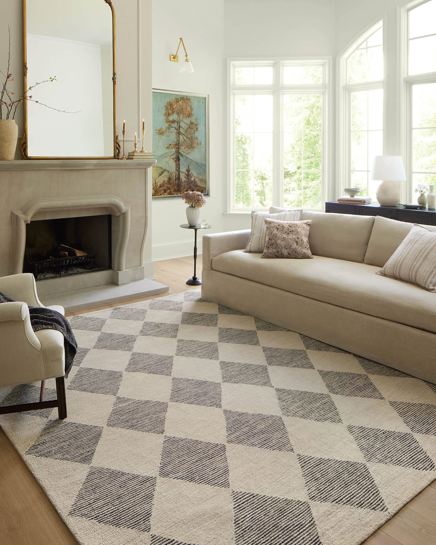Loloi Chris Loves Julia Francis Collection FRA-01 Beige/Charcoal 7'-9" x 9'-9" Area Rug