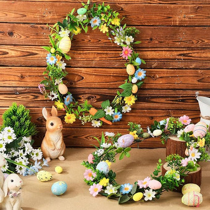 6 Pcs 12-16 inch Wreath Metal Frame Form Floral Garden Wire Wreath Form for DIY Craft Project Indoor Outdoor Holiday Hanging Decor(Egg)