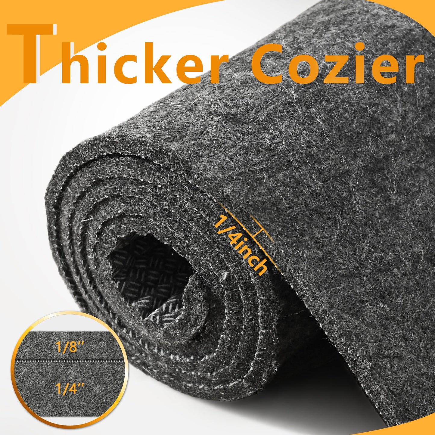 5x7 Non Slip Rug Pad Gripper, 1/4" Thick Cushioned Carpet Pads for Hardwood Floors, Felt and Silicone Backing, Under Area Rugs Anti Skid Mat Keep Rugs in Place
