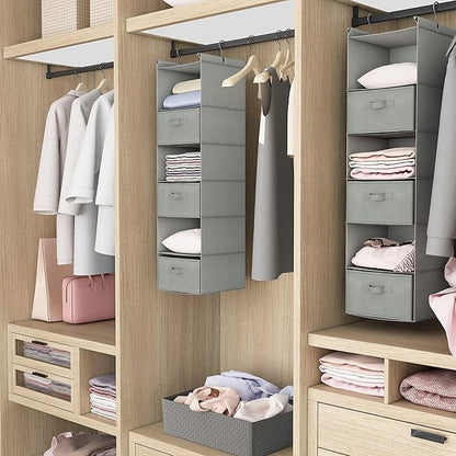MAX Houser 6 Tier Shelf Hanging Closet Organizer, Closet Hanging Shelf