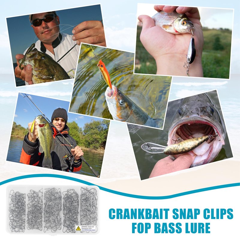 Crankbait Snaps Fishing Snap Clips Kit,210pcs Duo Lock Snaps Swivel Quick Change Power Fishing Clips Fast Snaps Fishing Speed Clips Lure Connector Saltwater Freshwater