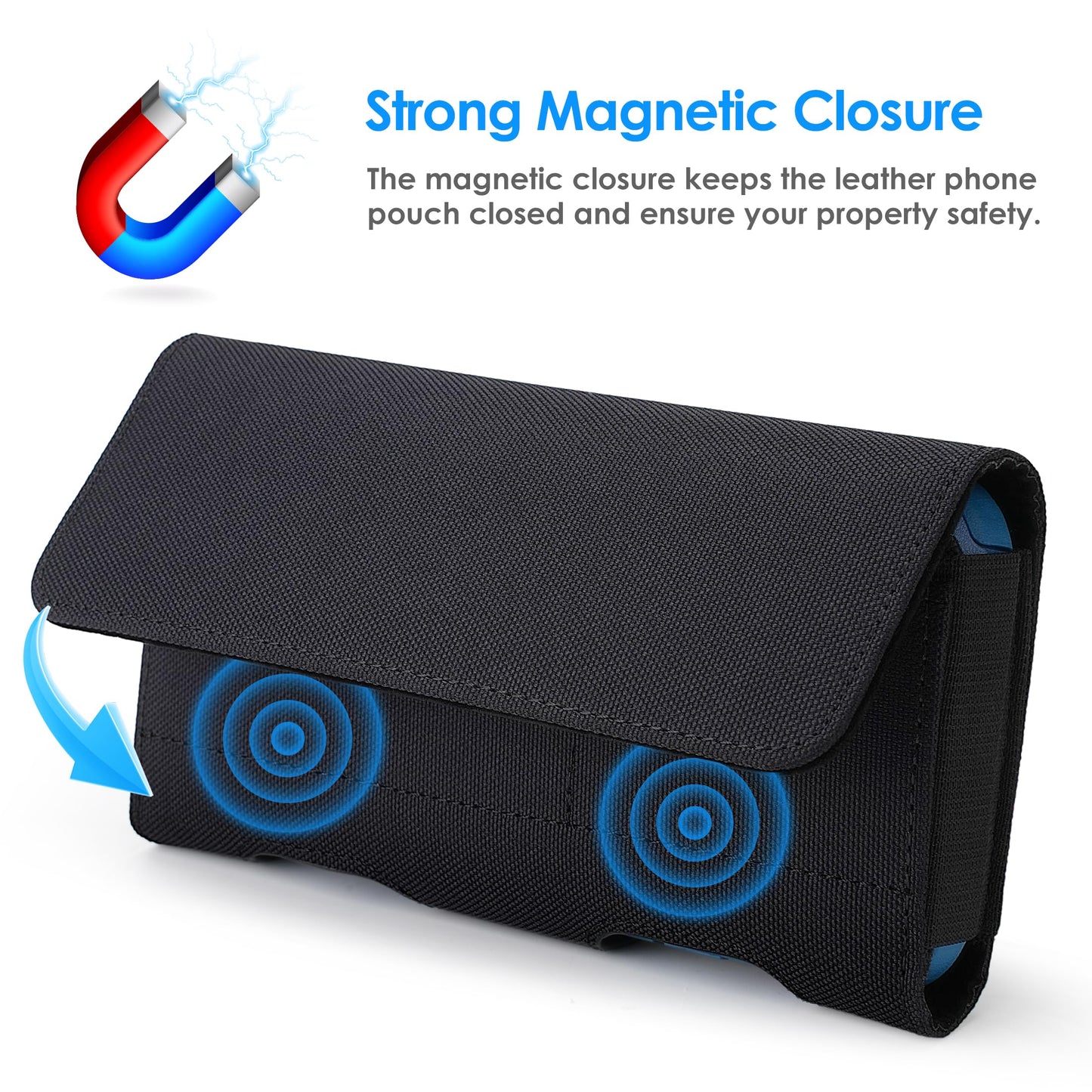 Mopaclle Nylon Phone Holster for iPhone 17 Pro Max, 17 Air, iPhone 16 Pro Max,iPhone 15 Pro Max 14 13 Pro Max & Plus, Premium Cell Phone Belt Holder with Belt Clip for Galaxy S25 Plus,S24 Plus