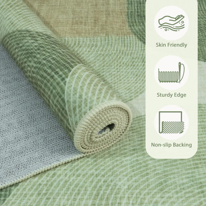Castage Modern Rug 3x5 Washable Area Rugs for Bedroom Living Room Entryway Bedside,Small Boho Abstract Geometric Non Slip Carpet,Green