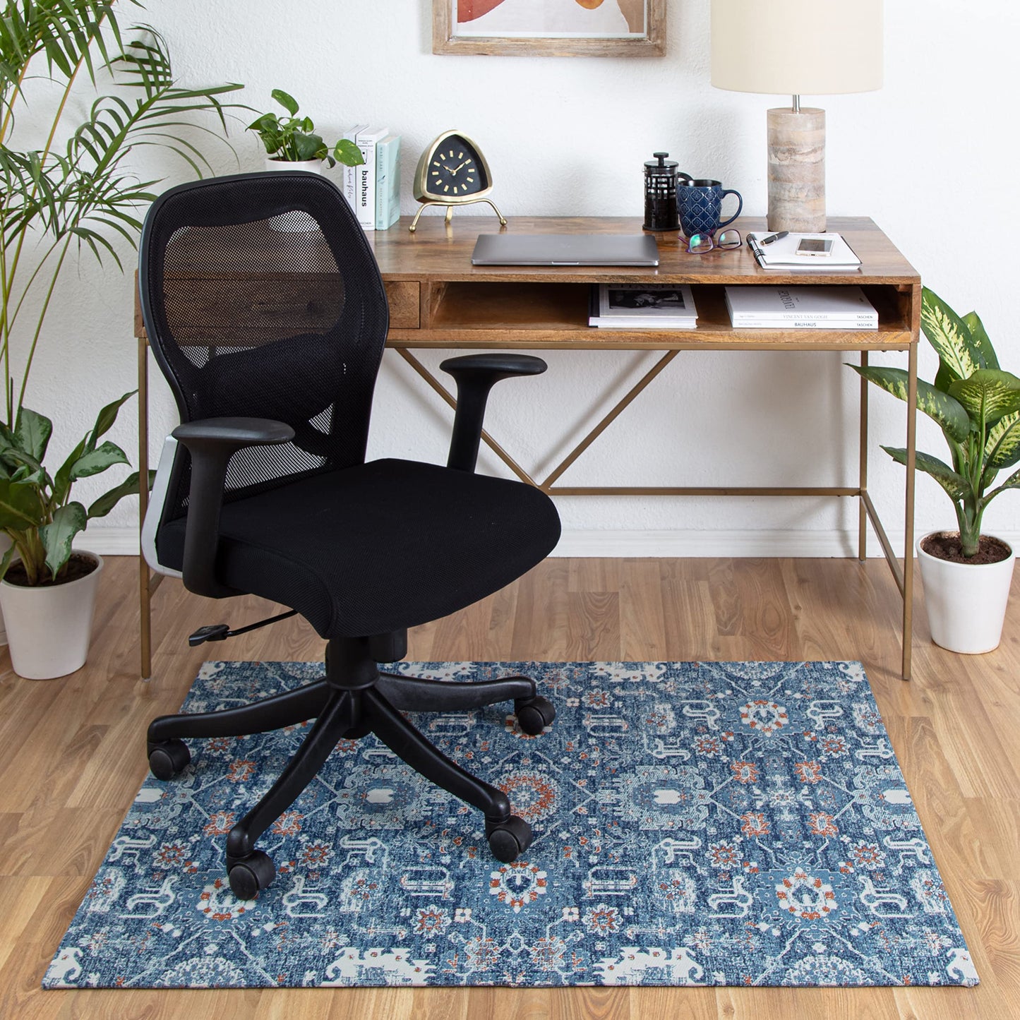 Anji Mountain Rug'd Office Chair Mat for Carpet & Hardwood Floor - Jacquard Woven, Anti-Slip Backing, Low Pile, Floor Protector Desk Chair Mat, Office Rugs for Rolling Chairs (Alta - 36" x 48")