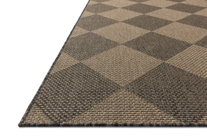 Loloi Chris Loves Julia Providence Collection PRC-04 Graphite/Sand 6'-3" x 9'-2", .12" Pile Height, Indoor/Outdoor Area Rug