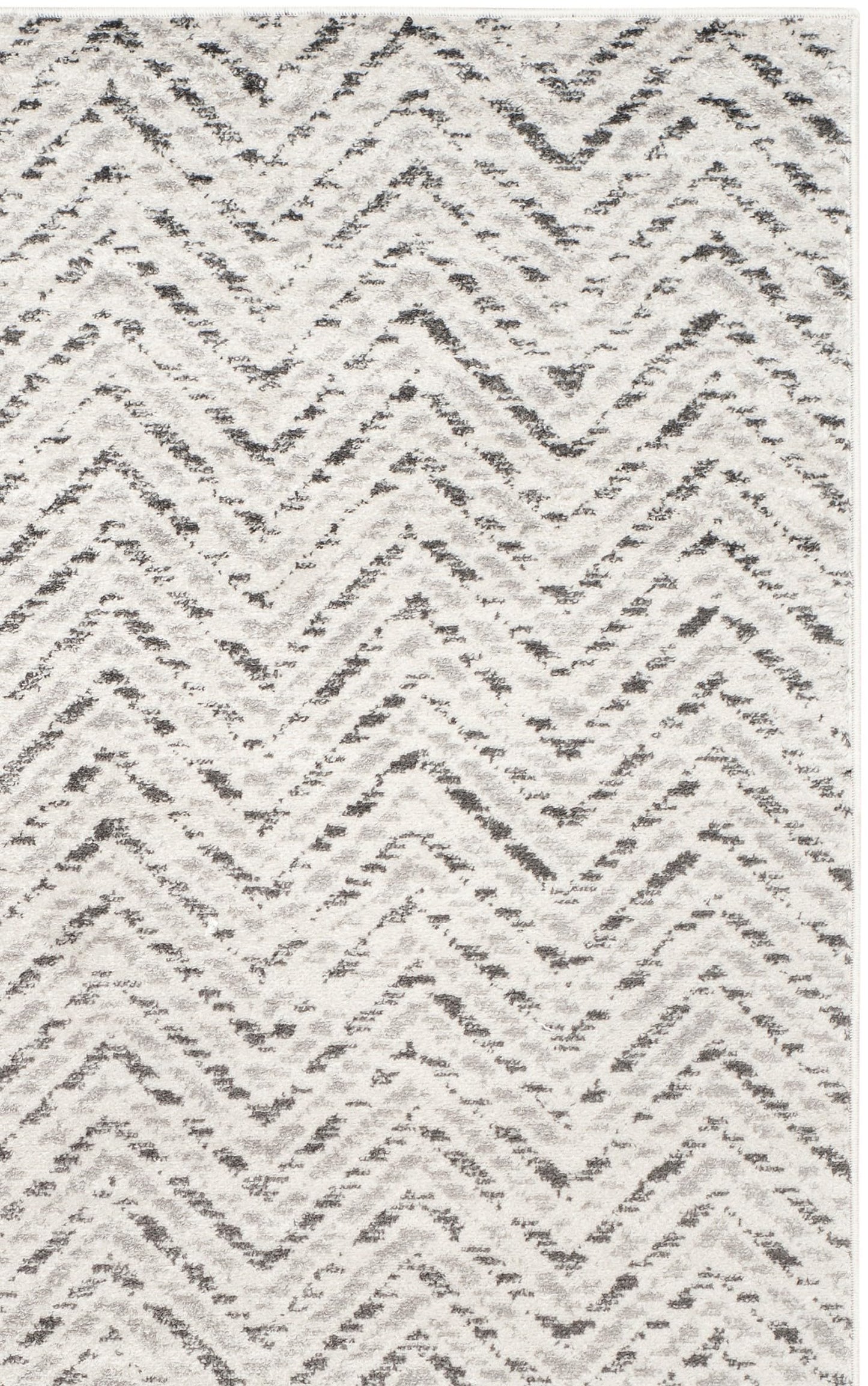 SAFAVIEH Area Rug 8x10 - Adirondack Collection - Large - Ivory & Charcoal, Chevron Pattern, Non-Shedding & Easy Cleaning, Ideal for Living Room, Bedroom, Office, Dining Space (ADR104N)