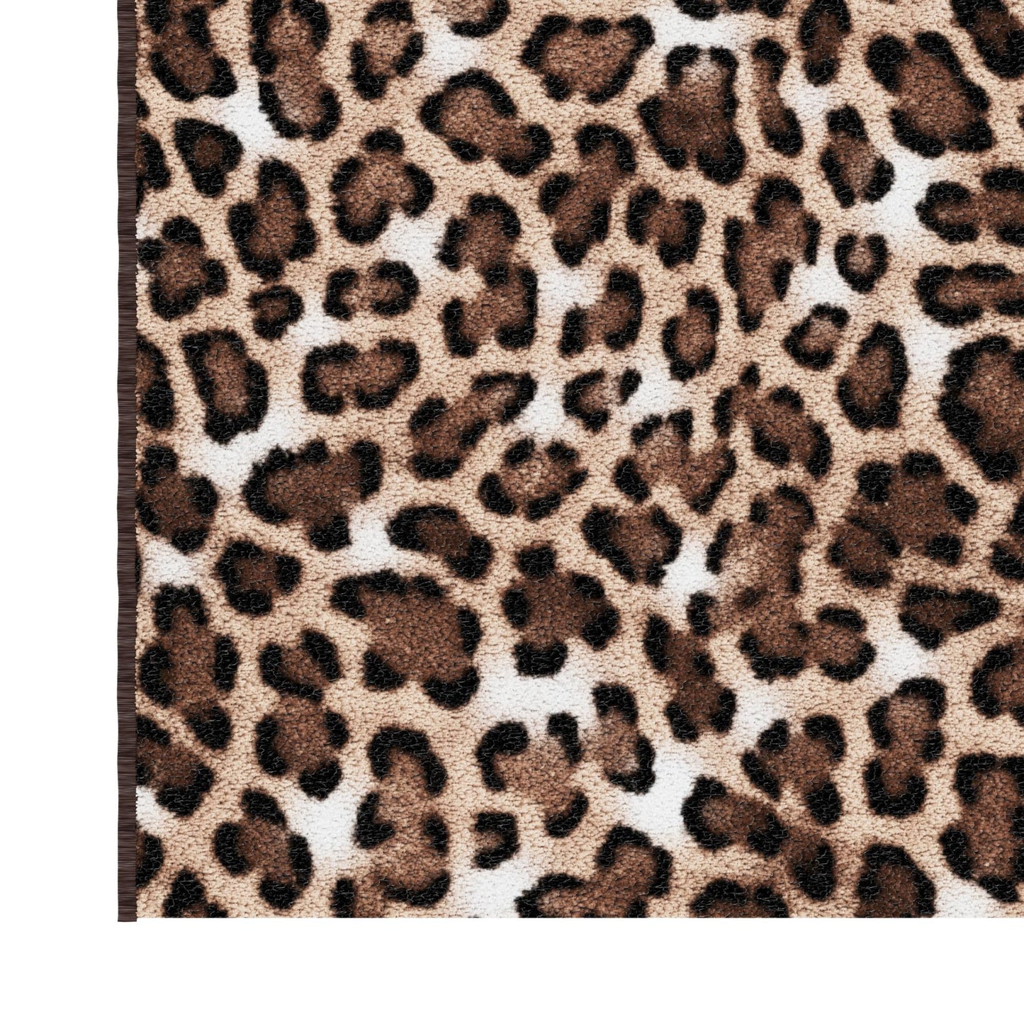 Ottomanson Kitchen Runner Rug 1'10.5" x 6' – Machine Washable Soft Non-Slip Rug, Quick Dry Low Pile Carpet for Kitchen, Bathroom & Entryway, Leopard Print Brown