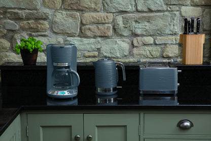 Russell Hobbs Inspire 24363-70 Kettle [1.7 L, 2400 W] Grey with High-Quality High-Gloss Structure (Quick Boil Function, Removable Limescale Filter, Water Level Indicator, Removable Lid)