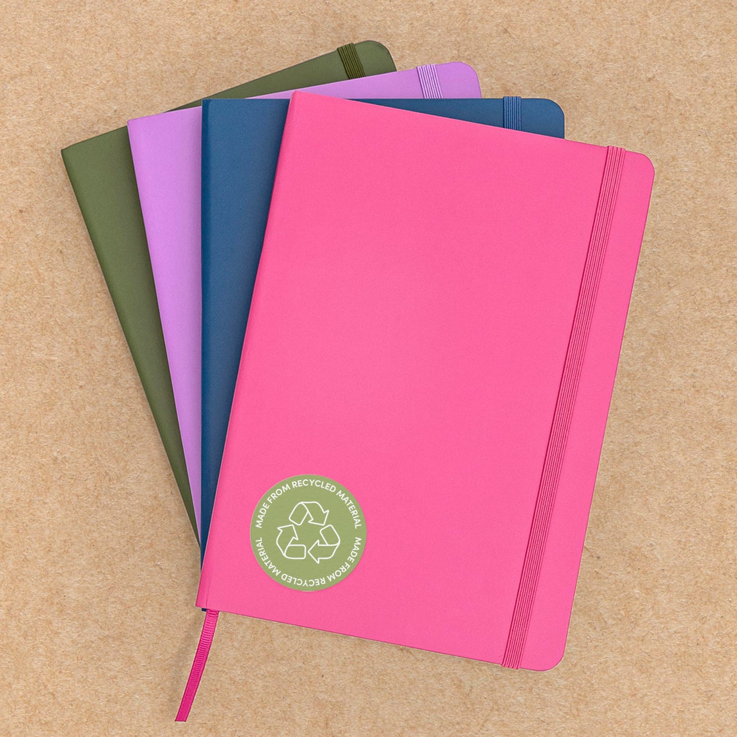 PAPERAGE Recycled Lined Journal Notebook, (Rose), 160 Pages, Medium 5.6 in x 8 in - 100 GSM Thick Paper – College Ruled, Hardcover Journaling Notebook for Work, School & Note Taking