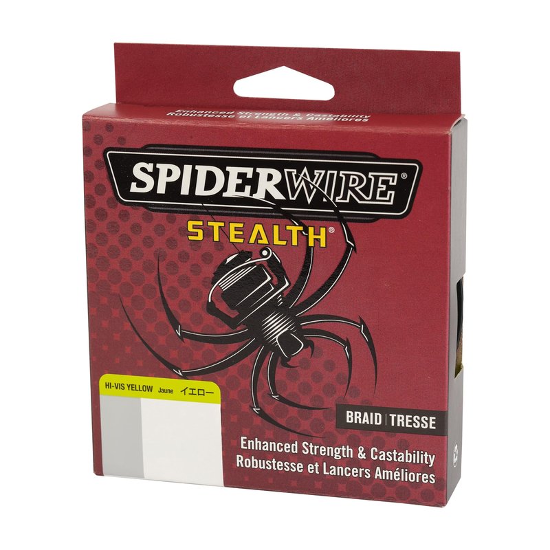 SpiderWire Stealth® Superline, Hi-Vis Yellow, 40lb | 18.1kg, 200yd | 182m Braided Fishing Line, Suitable for Freshwater and Saltwater Environments