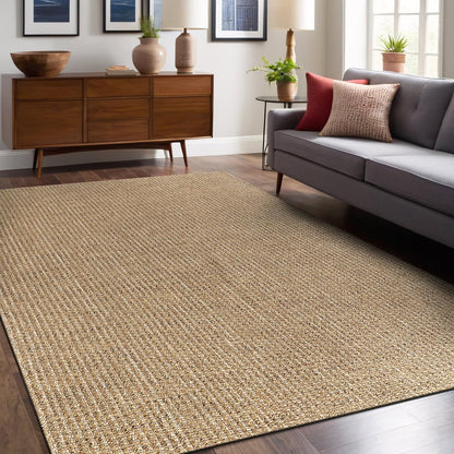 Luul Home Easy Jute Rugs 9x12 Natural Color Living Room Indoor Outdoor Area Rug for Patio Farmhouse and Kitchen Rug High Traffic Easy to Clean Washable Solid Boho Woven Design Outside Carpet (9 x 12)