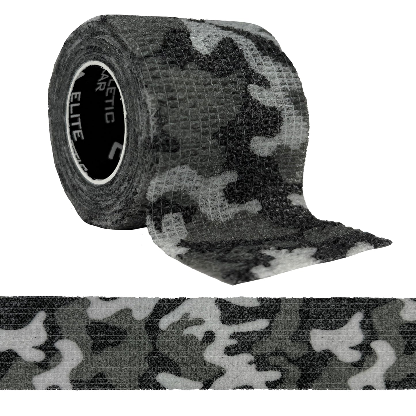 Self Stick Athletic Tape – 2” x 6.5 Yards – Latex-Free, Easy Rip Sports Wrap for Football, Baseball, Soccer, Wrist, Ankle, Finger & Injury Support (Blackout Camo)