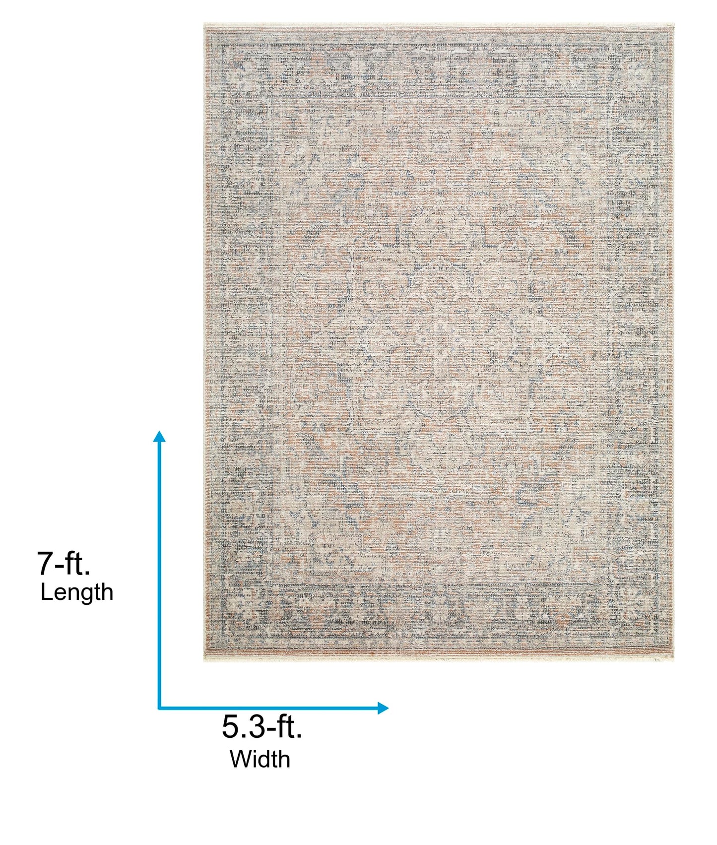 Livabliss x Galey Alix Maria Elena III Vintage Medallion Area Rug, 5'3" x 7' (5' x 7'), Brown