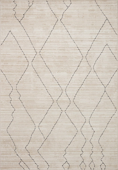 Loloi Darby Collection DAR-03 Sand/Charcoal 6'-7" x 9'-3" Area Rug